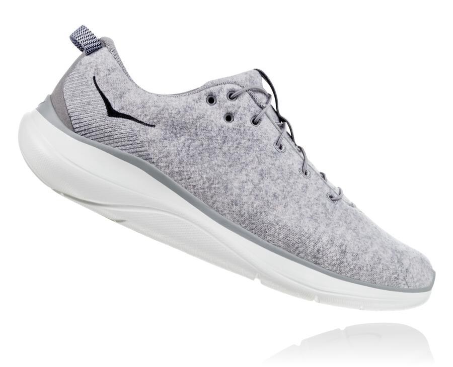 Tenis Hoka One One Hombre Grises - Hupana Flow Wool - REBT42075